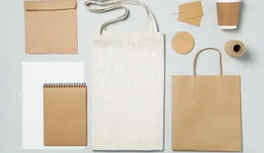 Branded paper bags, notebooks and packaging mockups